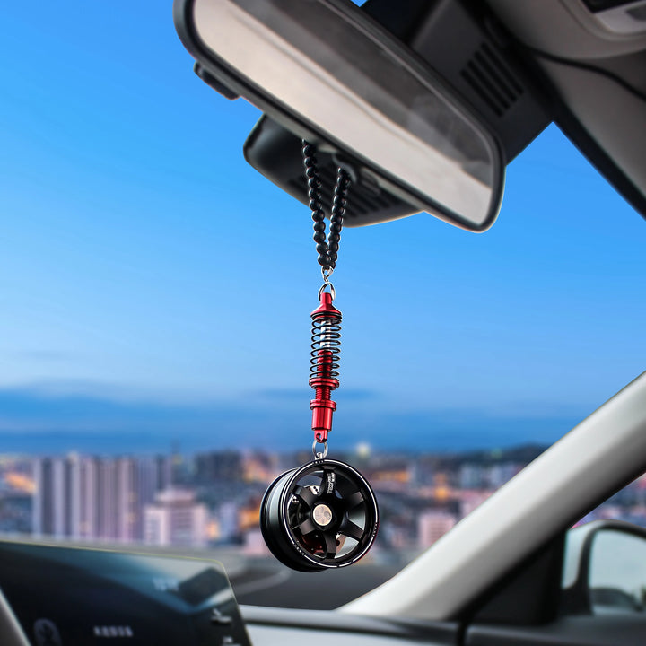 Car Mirror Rearview Pendant Wheel With Shock