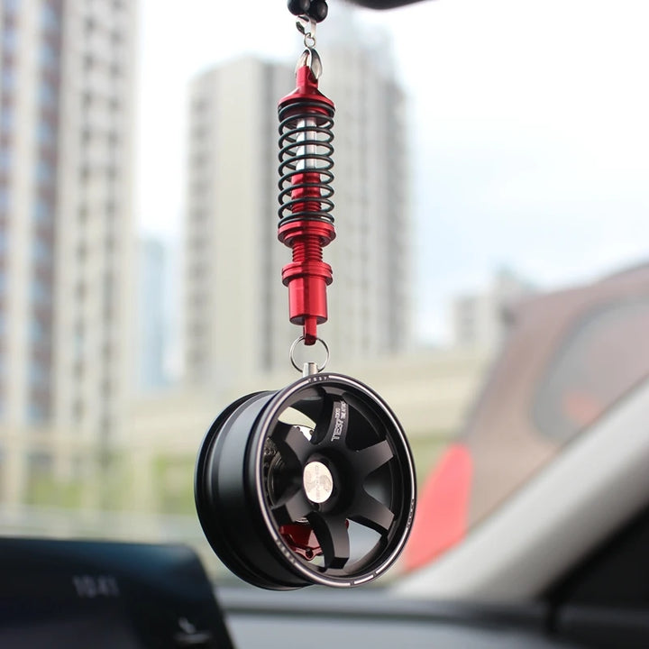 Car Mirror Rearview Pendant Wheel With Shock